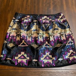 Forever 21 beaded sequence mini skirt.